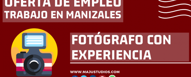Empleo de Fotografo Trabajo Fotografos en Manizales - MaJu Studios Manizales