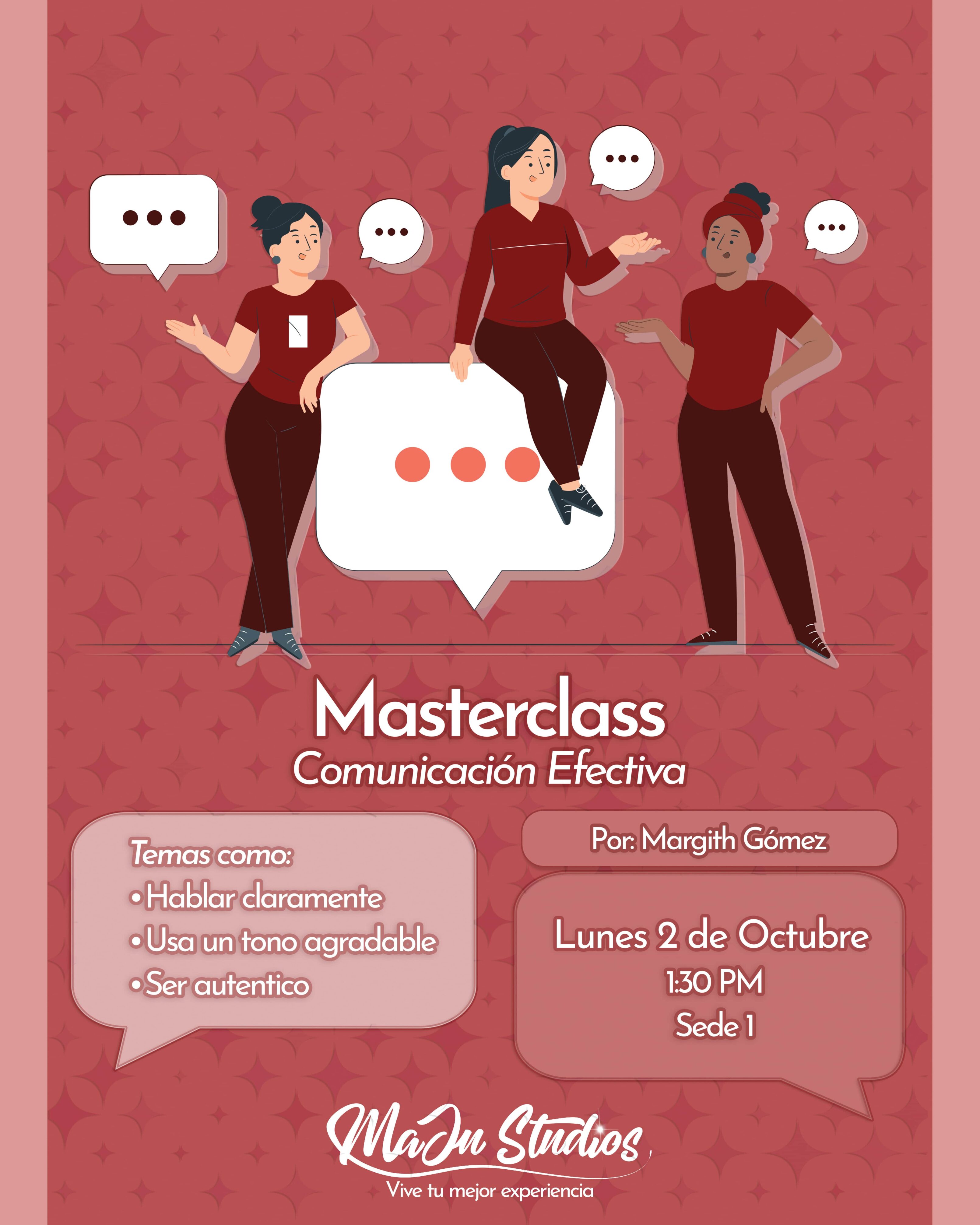 MasterClass Comunicacion Efectiva MaJu Studios Manizales