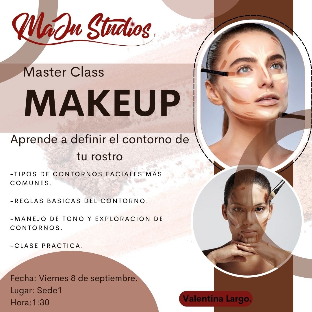MasterClass MAKEUP aprende a definir el contorno de tu rostro en MaJu Studios