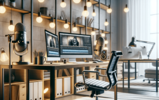 Una oficina moderna y luminosa para Studio de modelos webcam