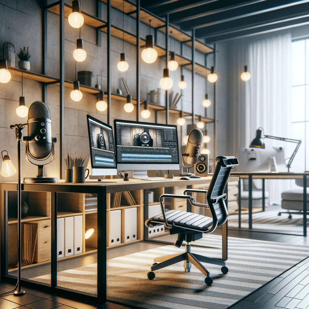 Una oficina moderna y luminosa para Studio de modelos webcam
