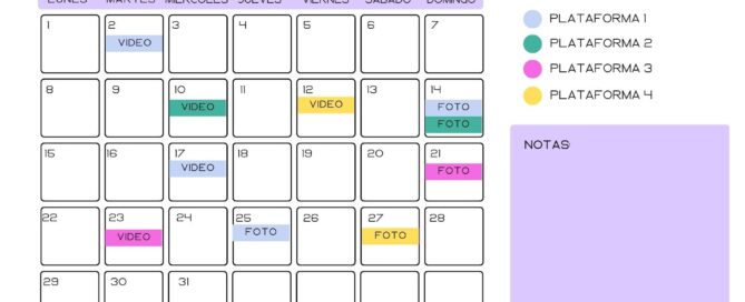 Como Crear un Calendario de Contenido Efectivo min - MaJu Studios » Modelos WebCam Manizales