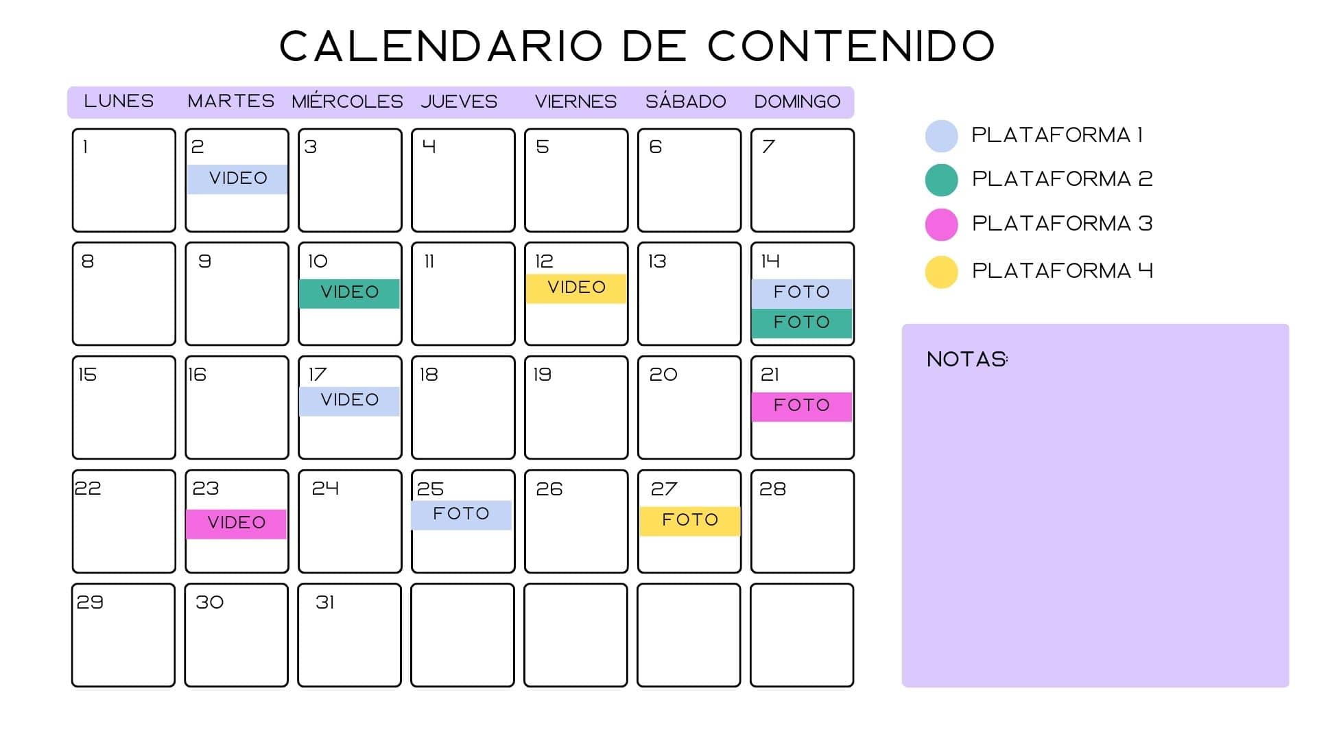 Como Crear un Calendario de Contenido Efectivo min - MaJu Studios » Modelos WebCam Manizales